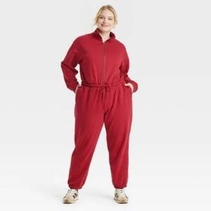 Women's Red Jumpsuit bin 2 #1003